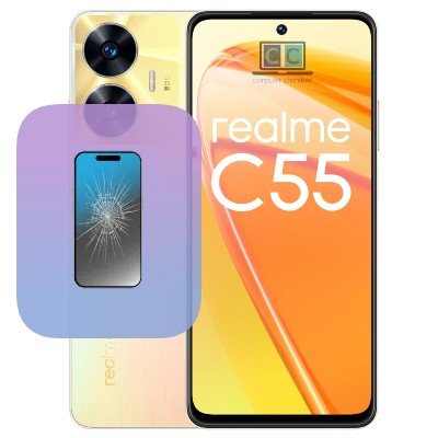 cambiar pantalla realme c55